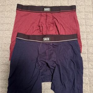 Saxx Men's Boxer Briefs 2-Pack in Burgundy & Navy